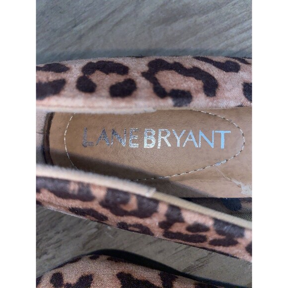 Lane Bryant Shoes Womens sz 7 W Brown Leopard Flats - Picture 3 of 7